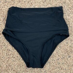 Aerie Black High Waist Full Coverage Swim Bottoms